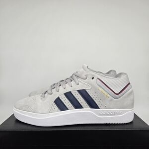 adidas Tyshawn Mid Grey Collegiate Navy Suede Men's Skateboarding Shoe Size 11.5